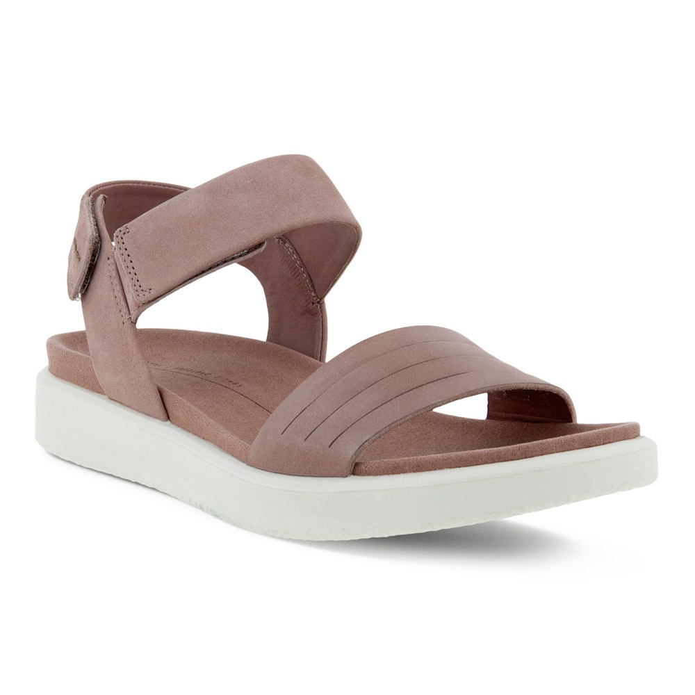 ECCO Womens Sandals Pink - Flowt Flat - JNW-917845